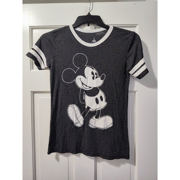 Walt Disney Mickey Mouse Jersey Style T-Shirt Size Womens Small 28 Established - Picture 9 of 9